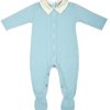 Newborn Dr Kid | Knitted Babygrow With Fabric Collar.